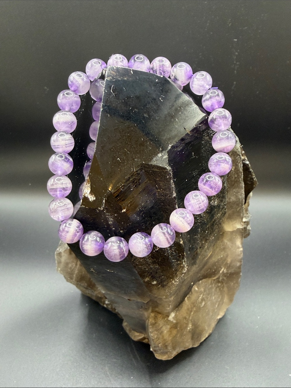 Dream Amethyst Bead Stretch Bracelet